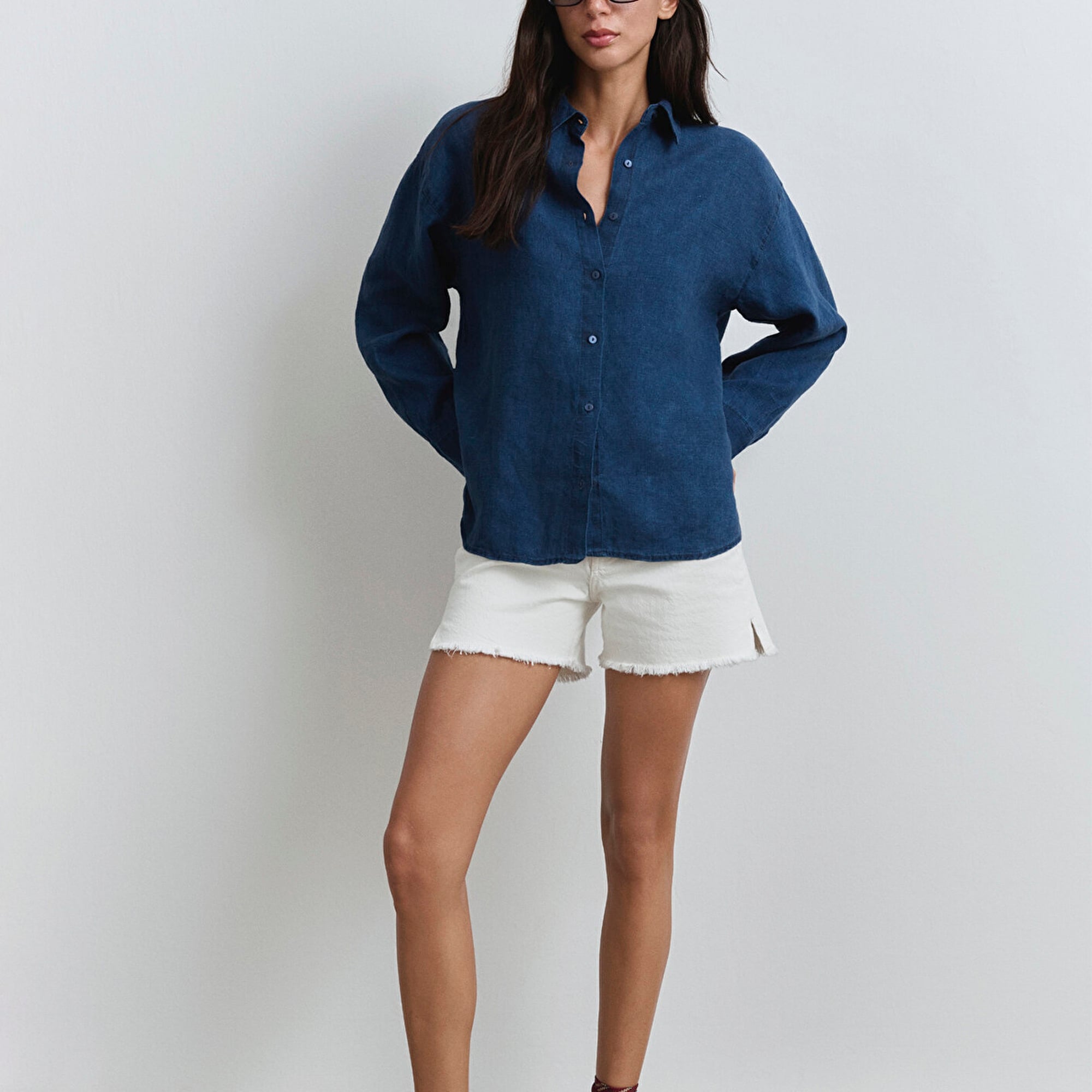 Mavi Heidi 90lar Kırık Beyaz Jean Şort 1410057-90426