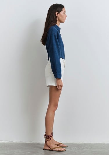  Mavi Heidi 90lar Kırık Beyaz Jean Şort 1410057-90426