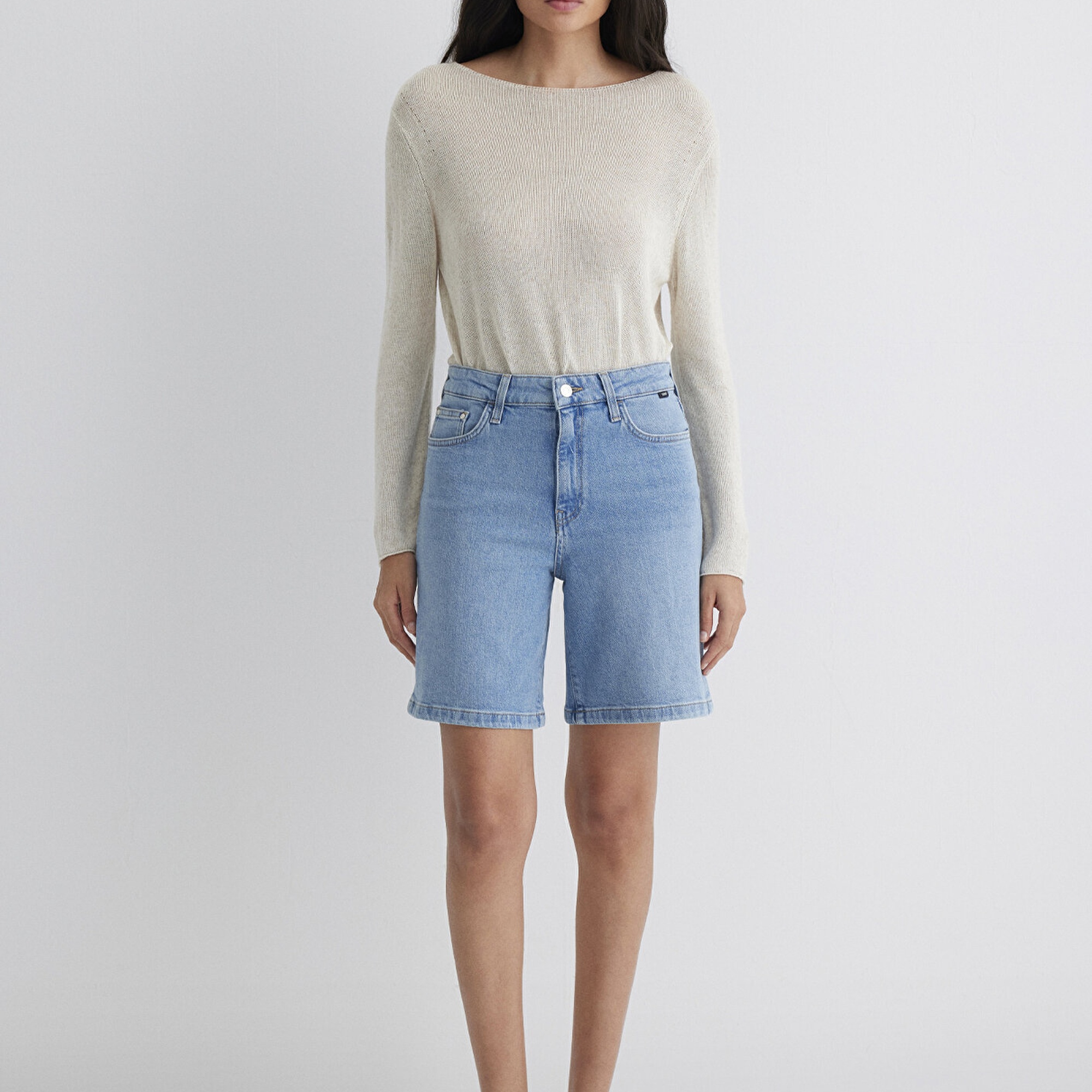 Mavi Eliana Casual Açık Mavi Jean Şort 1411221-89750