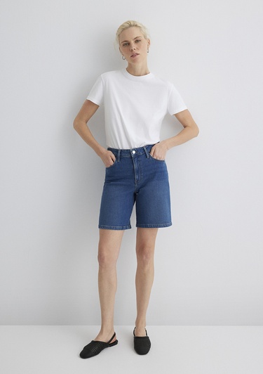  Mavi Eliana Casual Koyu Mavi  Jean Şort 1411221-89749