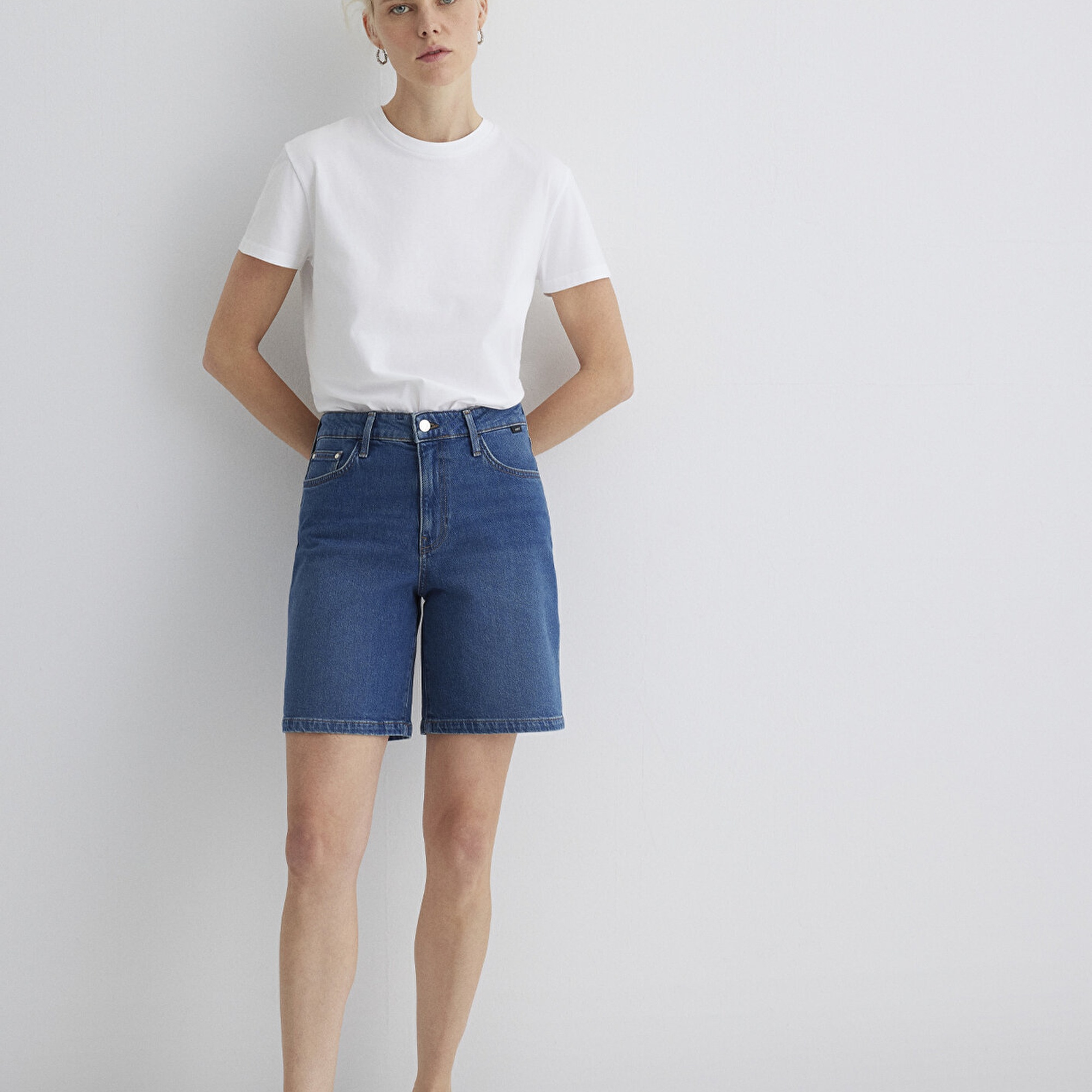 Mavi Eliana Casual Koyu Mavi  Jean Şort 1411221-89749