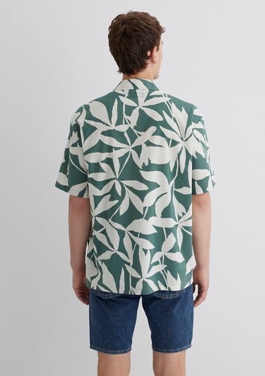  Mavi Baskılı Gömlek Loose Fit / Bol Rahat Kesim 0211533-89922