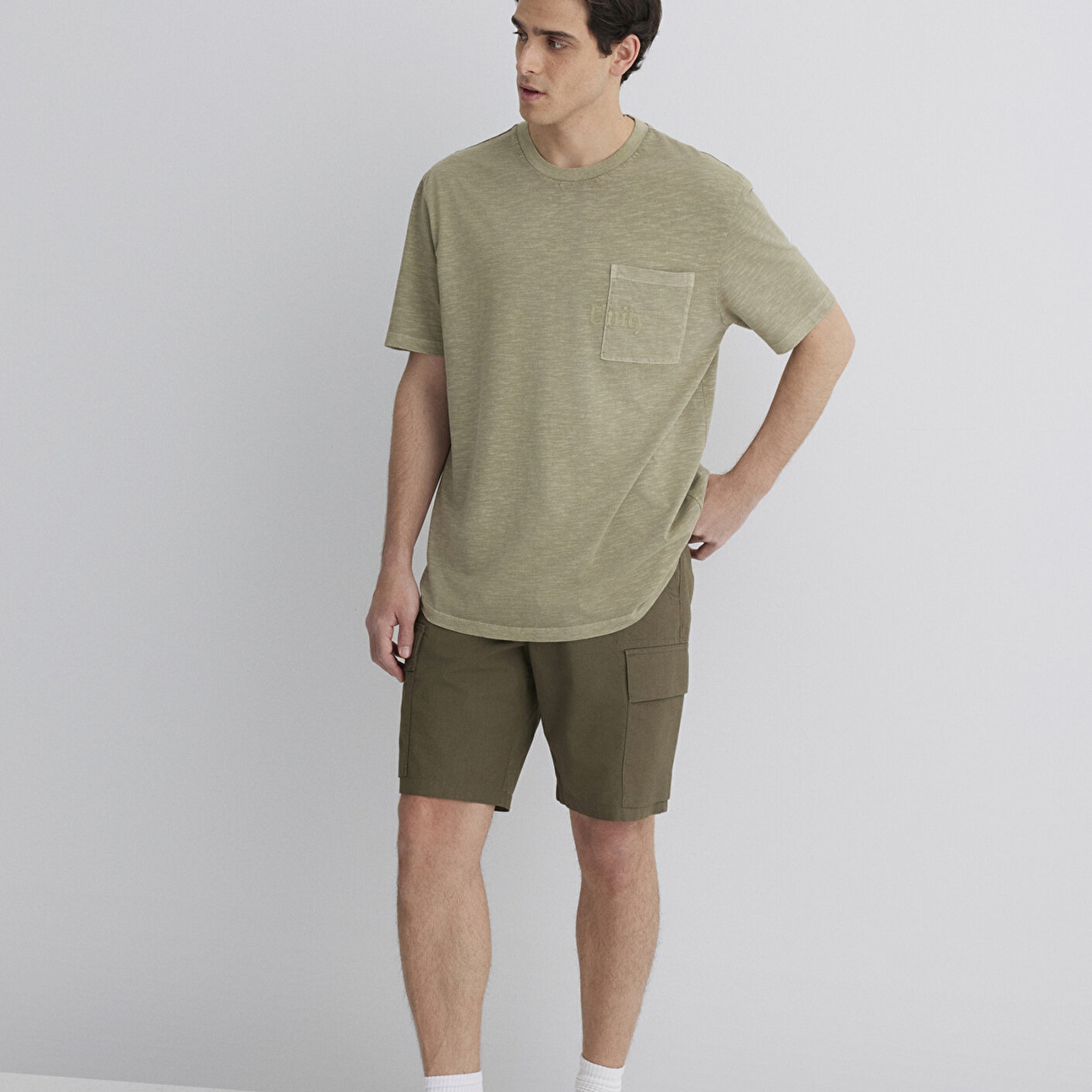 Mavi Haki Kargo Şort 0410262-80769