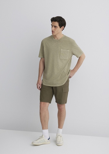  Mavi Haki Kargo Şort 0410262-80769