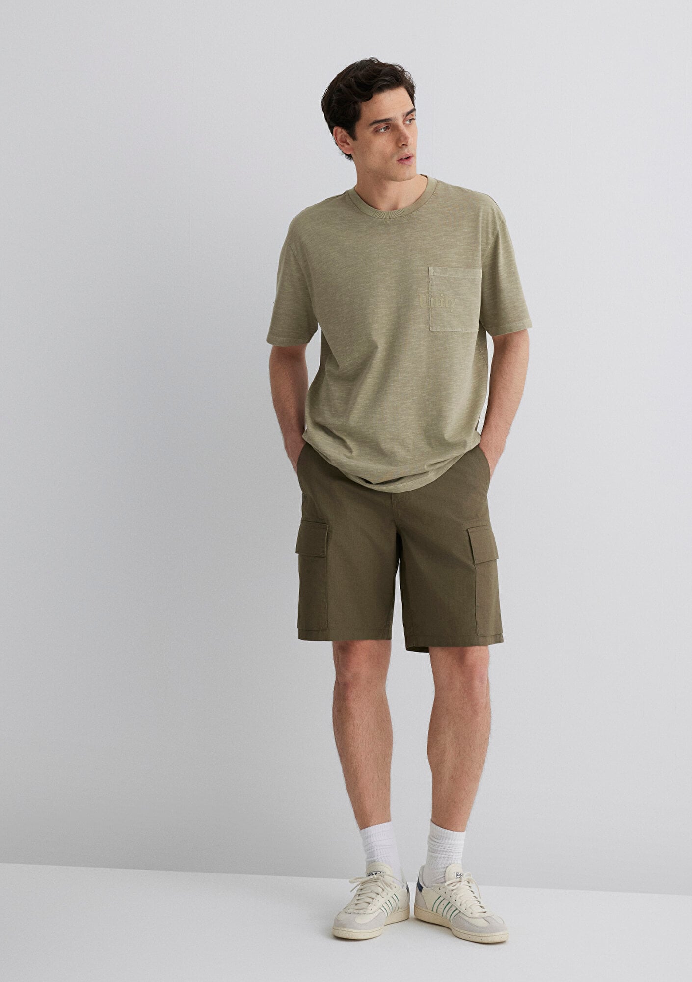  Mavi Haki Kargo Şort 0410262-80769