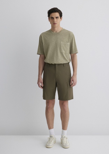  Mavi Haki Kargo Şort 0410262-80769