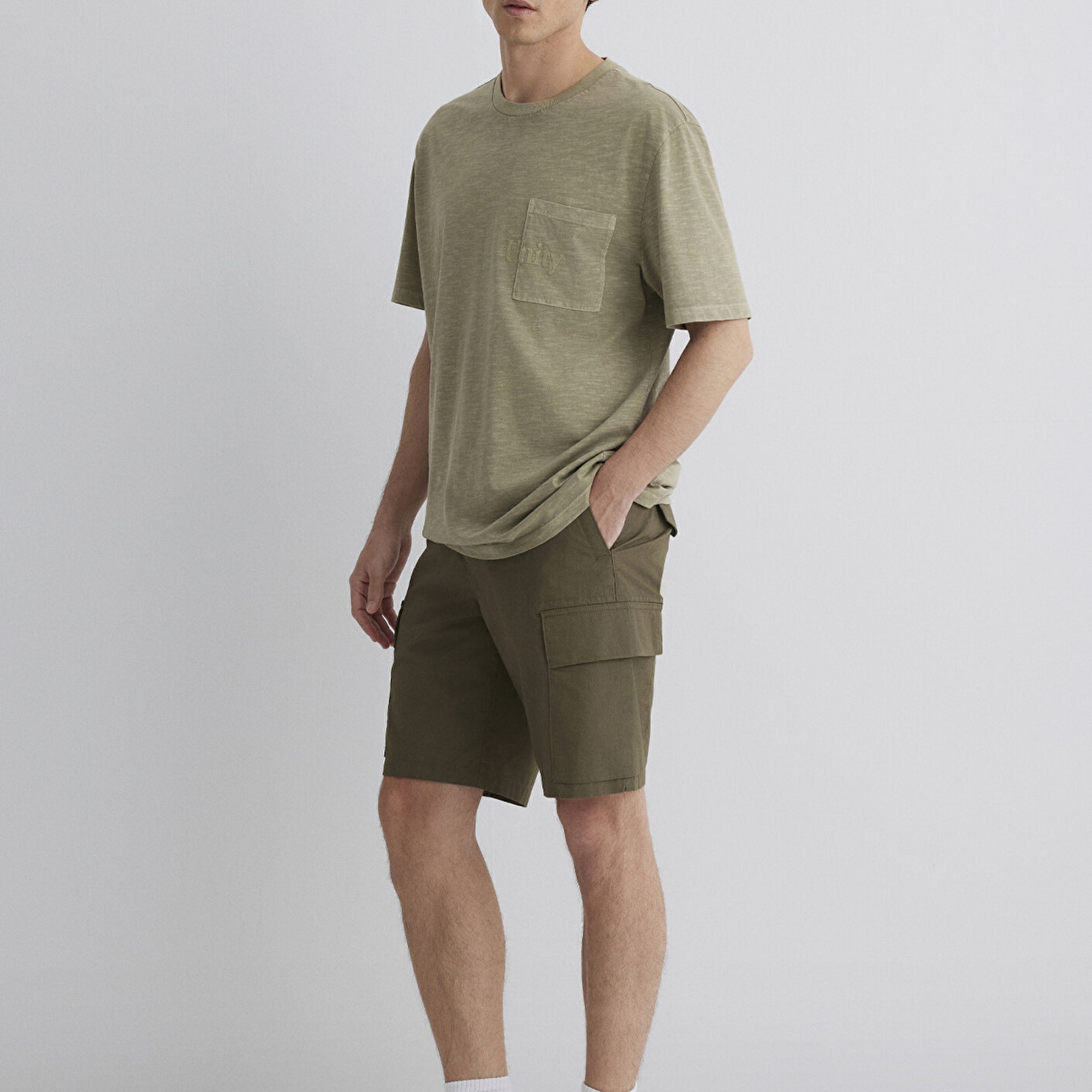 Mavi Haki Kargo Şort 0410262-80769