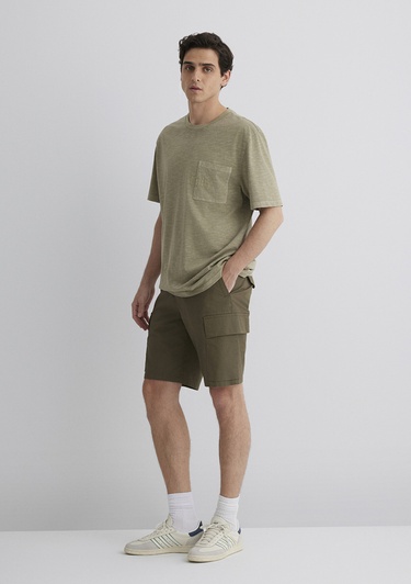  Mavi Haki Kargo Şort 0410262-80769
