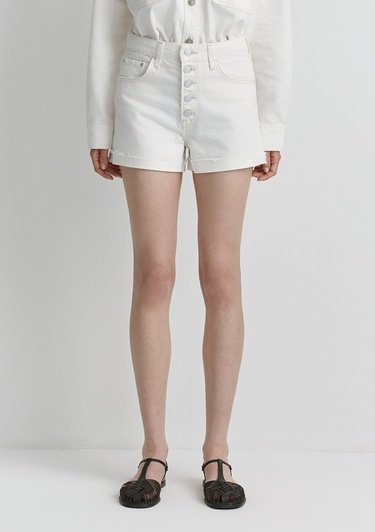  Mavi Fiora 90lar Kırık Beyaz Jean Şort 1411222-89782