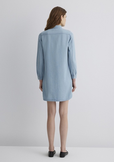  Mavi Liz Casual Açık Mavi Jean Elbise 130656-89576