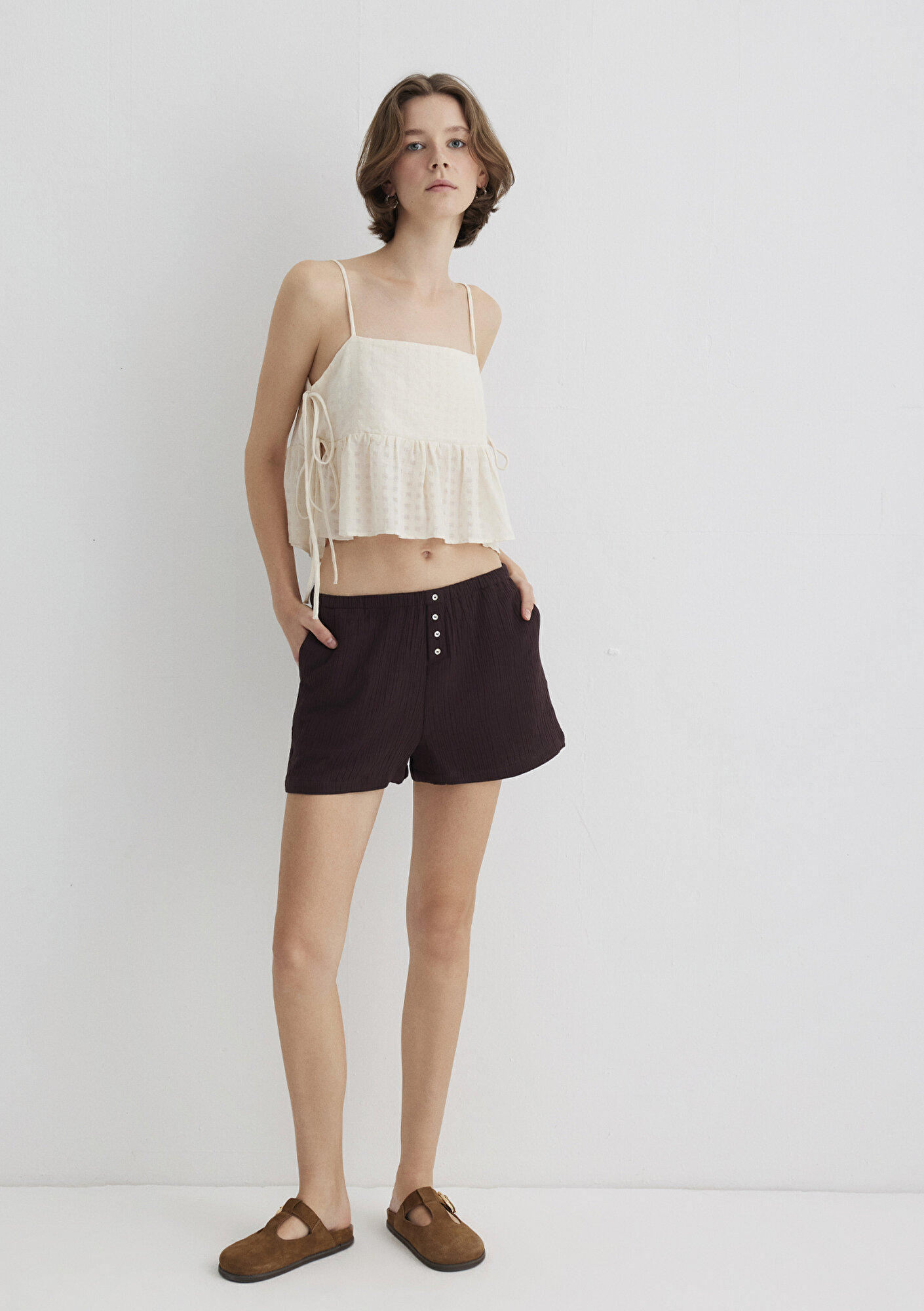  Mavi Kahverengi Şort 1410237-70244