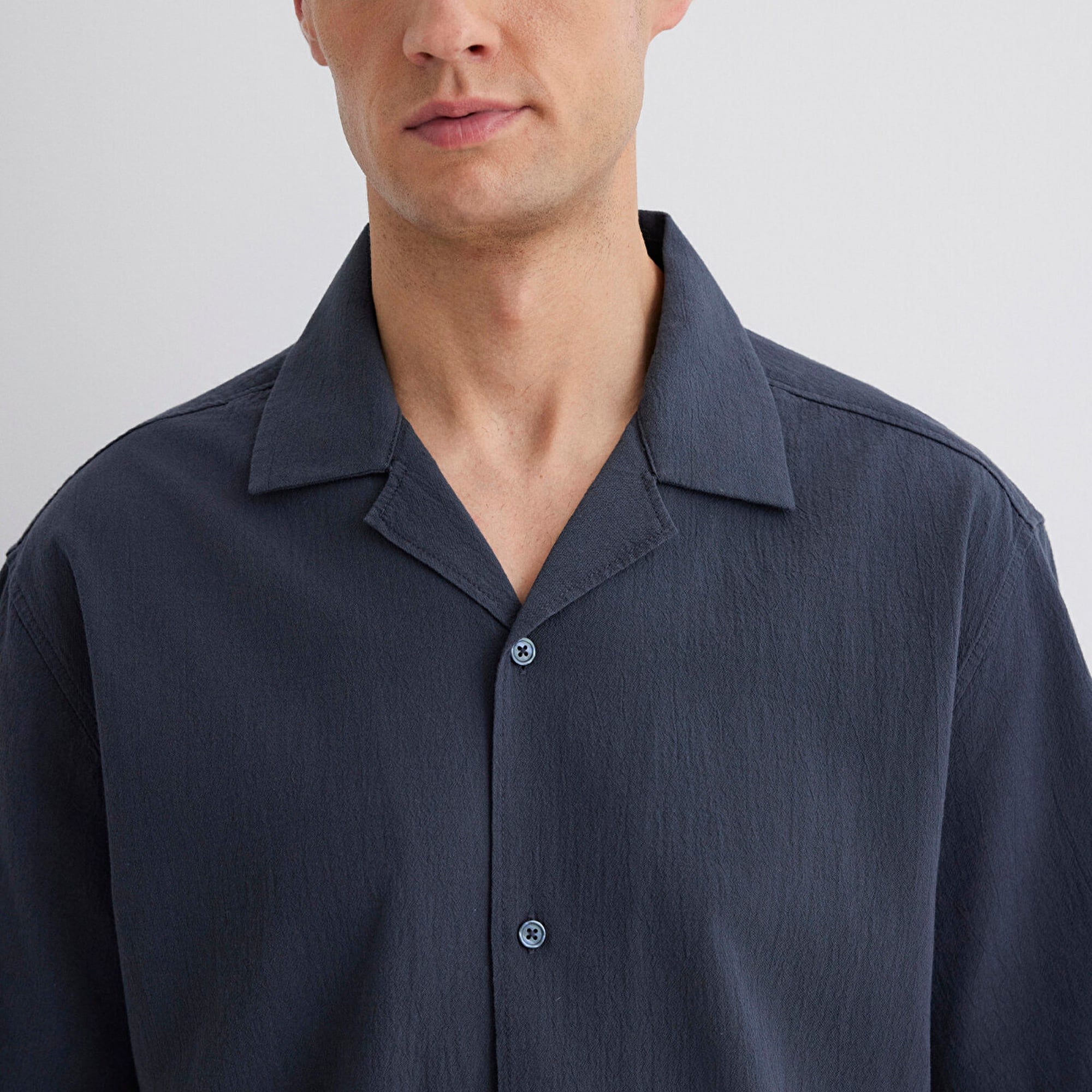 Mavi Lacivert Gömlek Loose Fit / Bol Rahat Kesim 0211519-70726