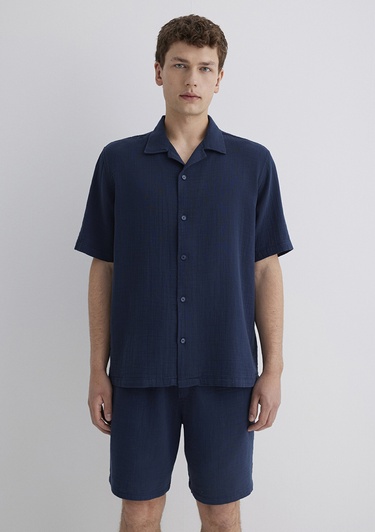  Mavi Lacivert Gömlek Regular Fit / Normal Kesim 0211532-82183