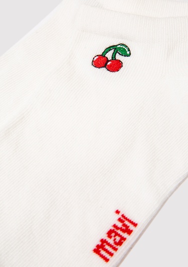  Mavi Beyaz Babet Çorabı 1913155-620