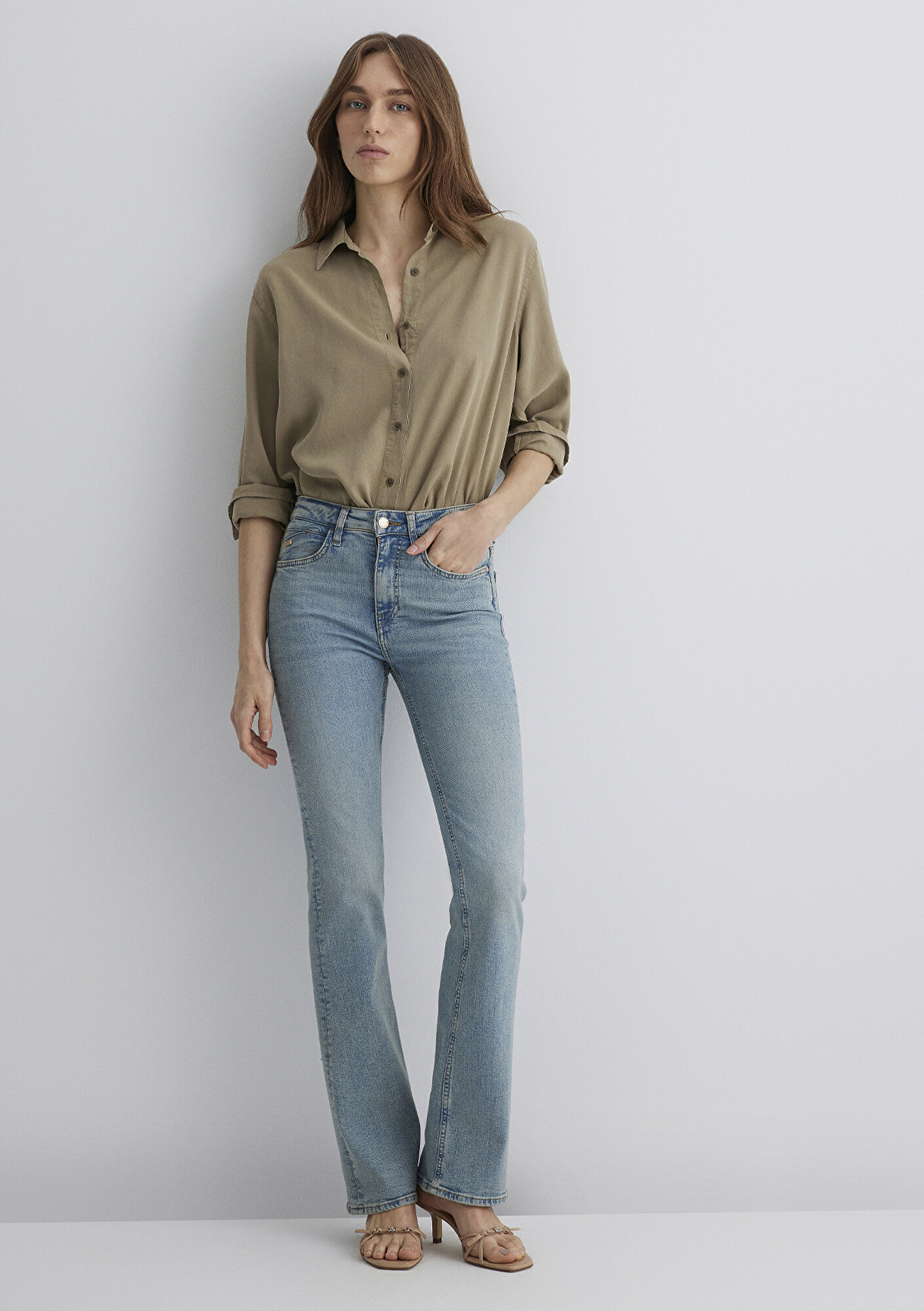  Mavi Maria Mavi Premium Puslu Açık Mavi Jean Pantolon 101225-89221