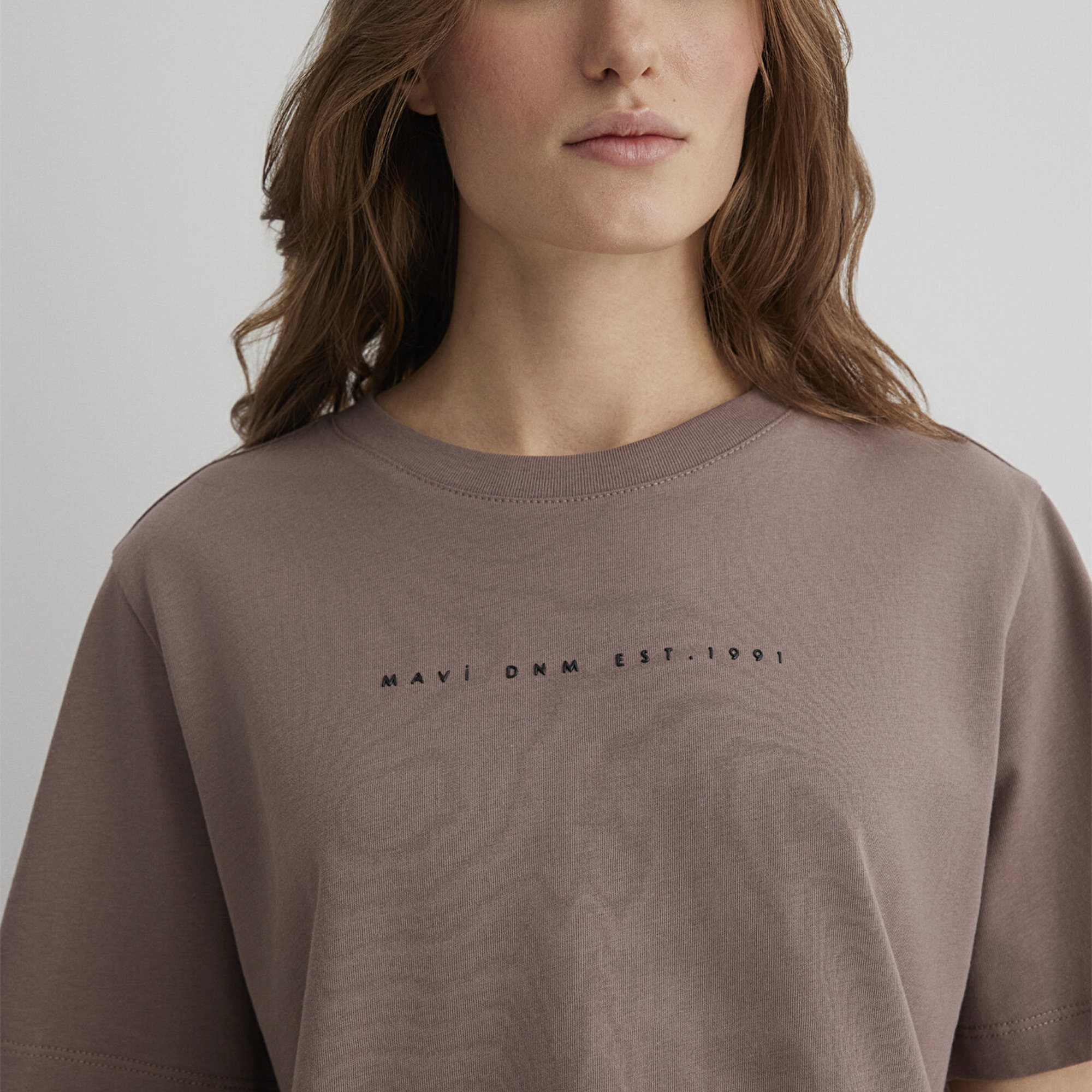 Mavi Mavi Baskılı Kahverengi Tişört Regular Fit / Normal Kesim 1613147-70383