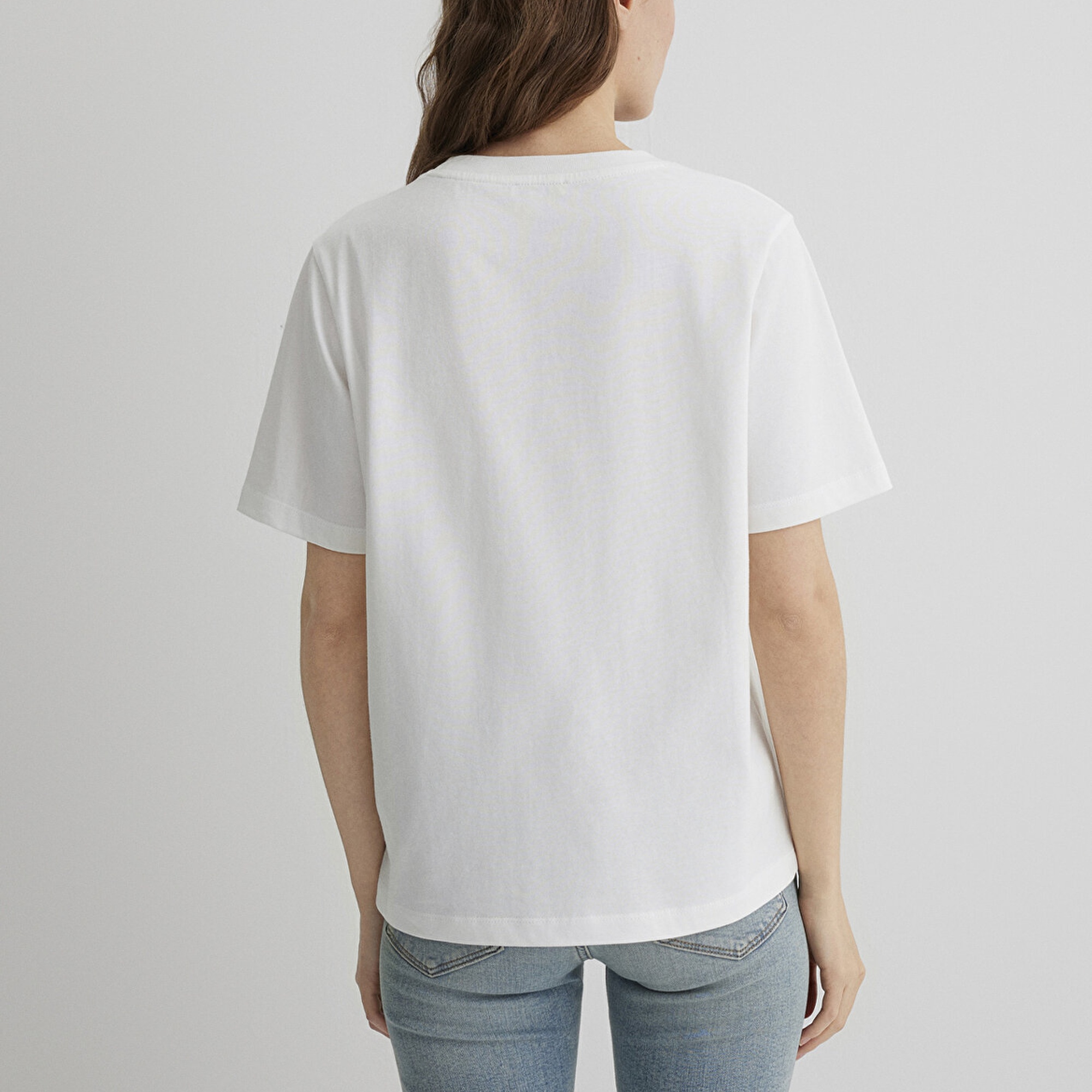 Mavi Mavi Baskılı Ekru Tişört Regular Fit / Normal Kesim 1613147-70057