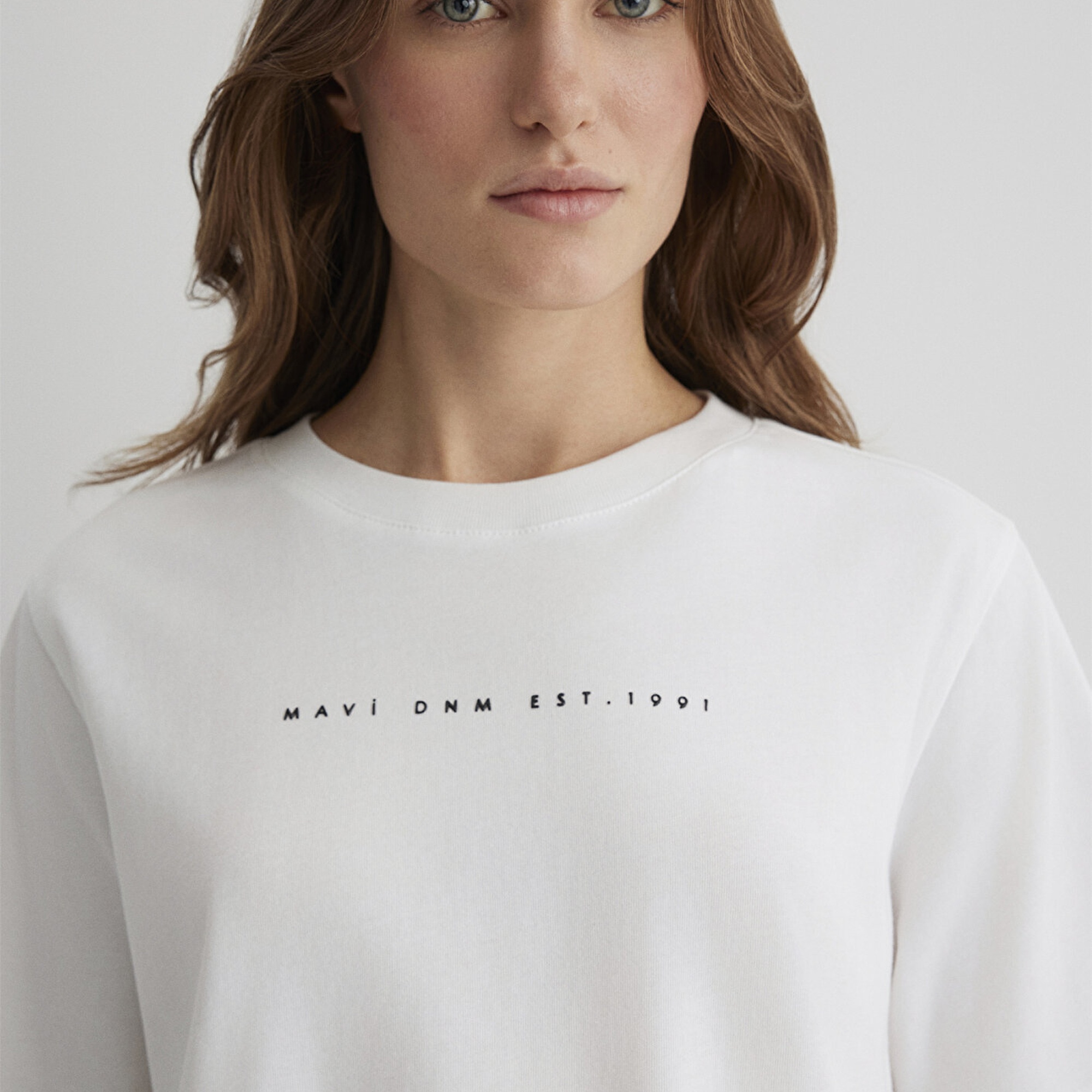 Mavi Mavi Baskılı Ekru Tişört Regular Fit / Normal Kesim 1613147-70057