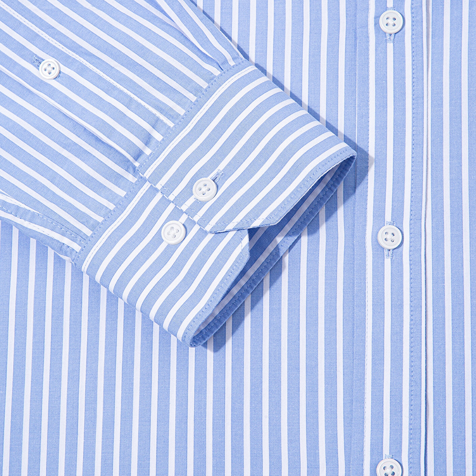 Mavi Easy Care Çizgili Mavi Gömlek Slim Fit / Dar Kesim 0211572-83767