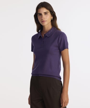  YARGICI Regular Polo Yaka Kısa Kol Kazak