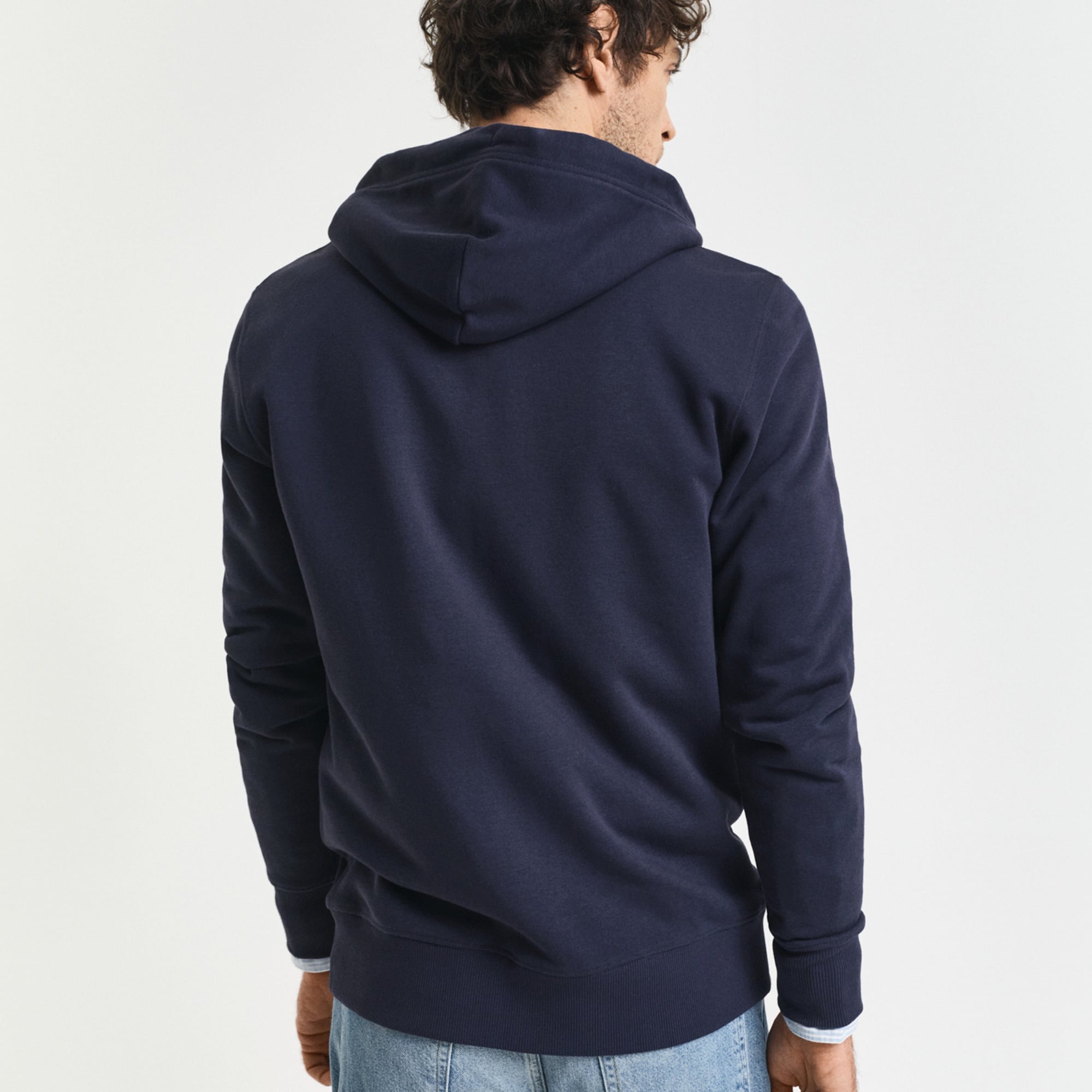 GANT Erkek Lacivert Regular Fit Fermuarlı Sweatshirt