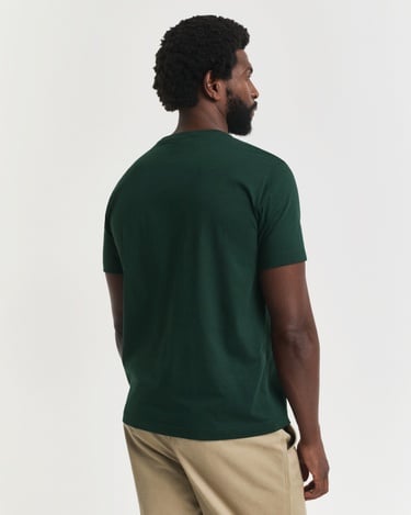  GANT Erkek Yeşil Regular Fit Bisiklet Yaka T-Shirt