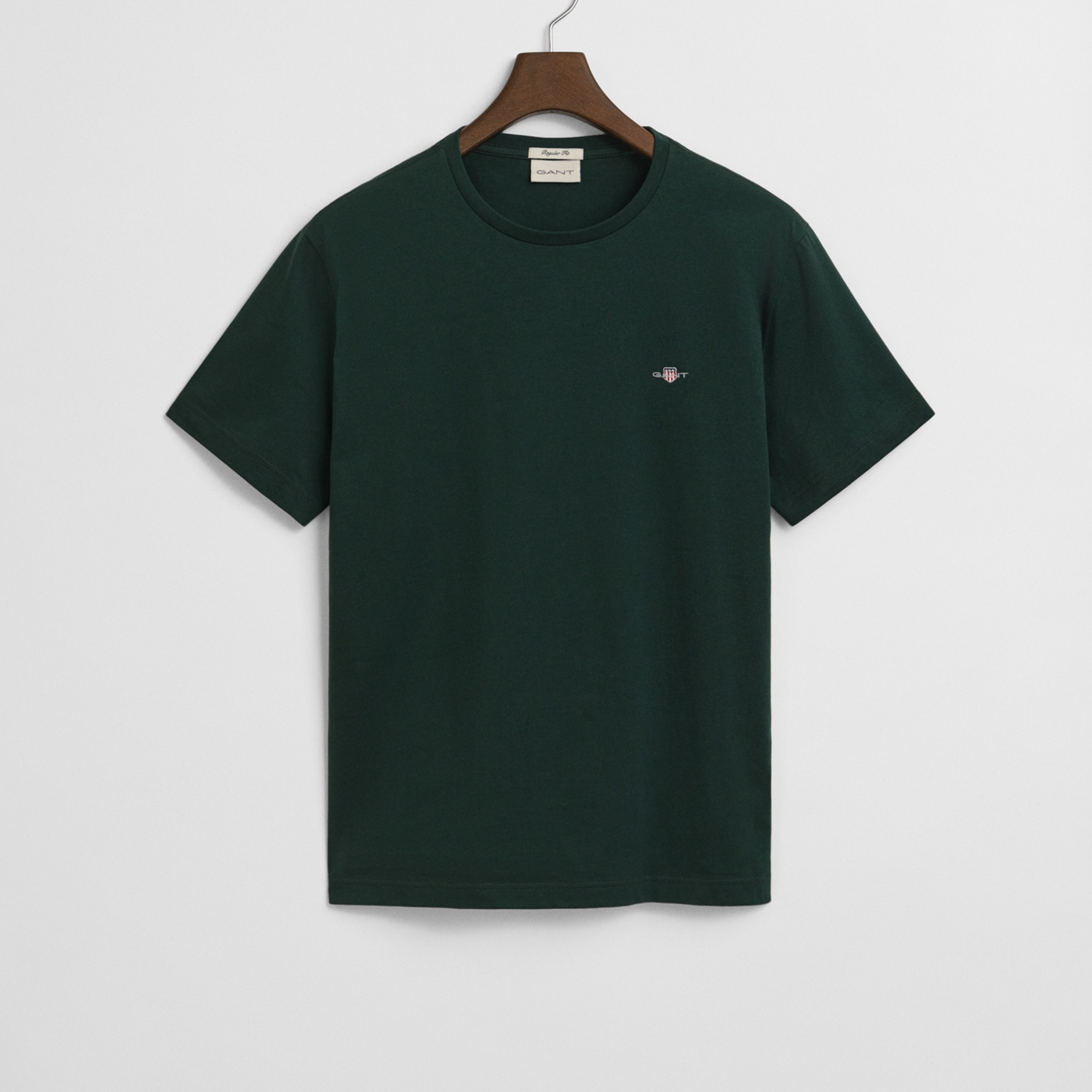 GANT Erkek Yeşil Regular Fit Bisiklet Yaka T-Shirt