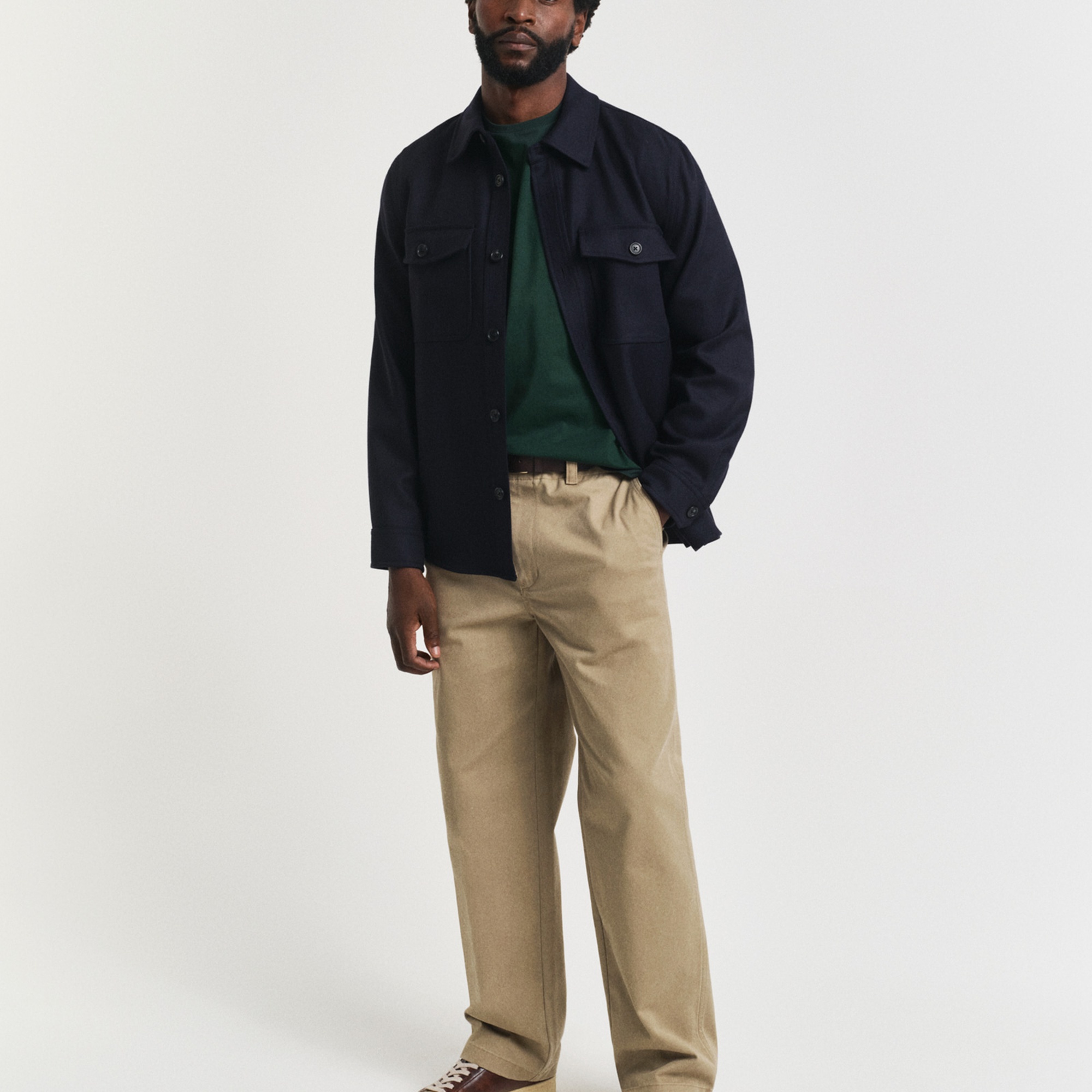 GANT Erkek Yeşil Regular Fit Bisiklet Yaka T-Shirt