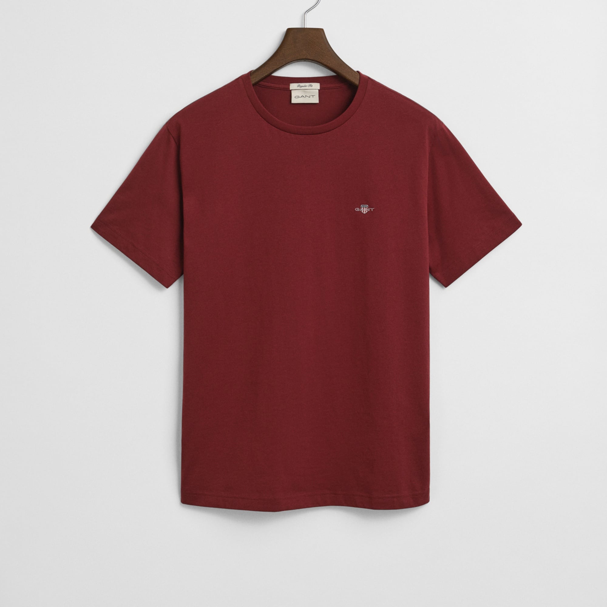 GANT Erkek Bordo Regular Fit Bisiklet Yaka T-Shirt