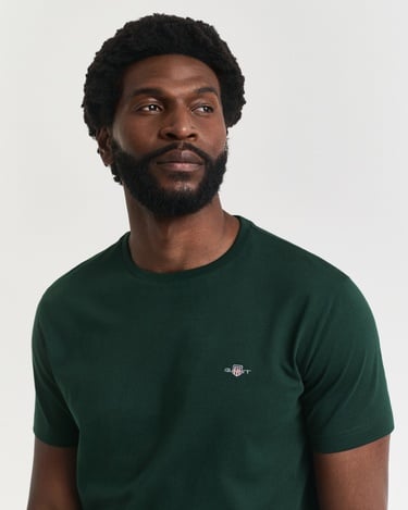  GANT Erkek Yeşil Regular Fit Bisiklet Yaka T-Shirt