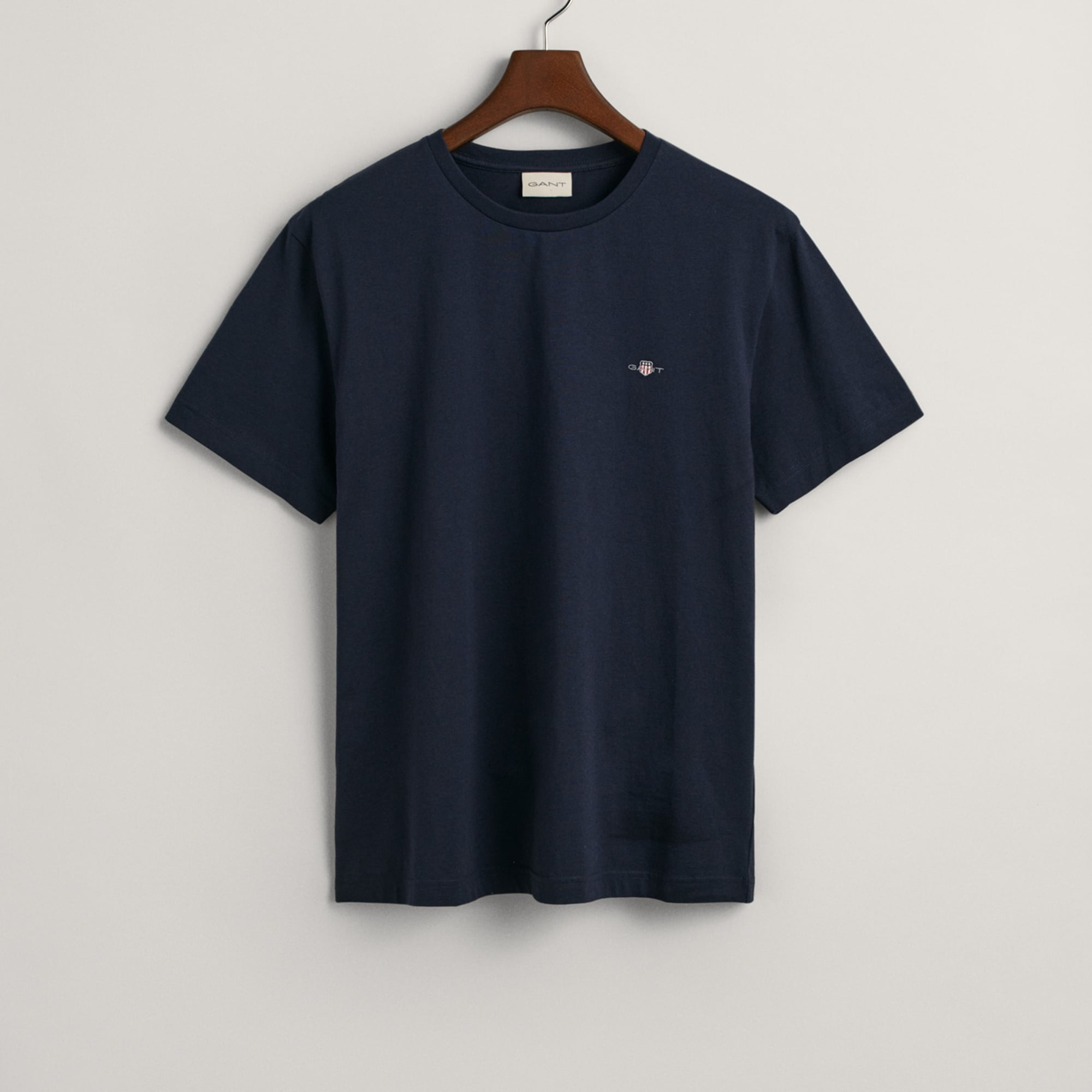 GANT Erkek Lacivert Regular Fit Bisiklet Yaka T-Shirt
