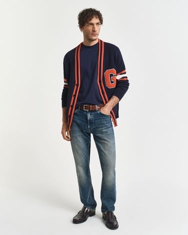  GANT Erkek Lacivert Regular Fit Bisiklet Yaka T-Shirt