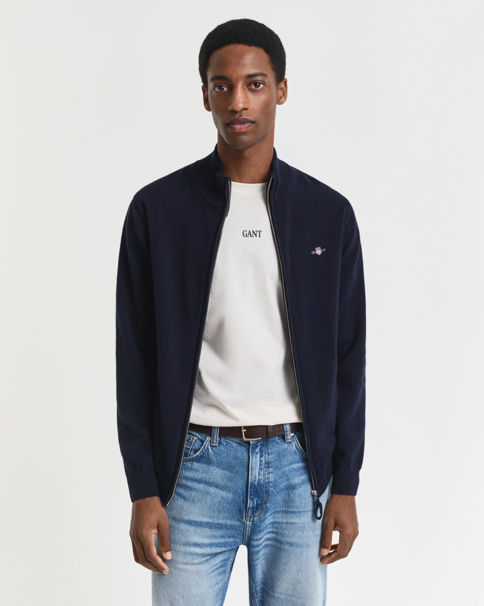  GANT Erkek Lacivert Regular Fit Hırka