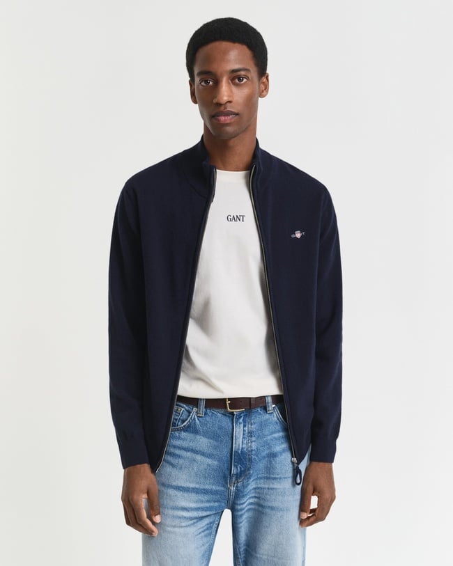 GANT Erkek Lacivert Regular Fit Hırka