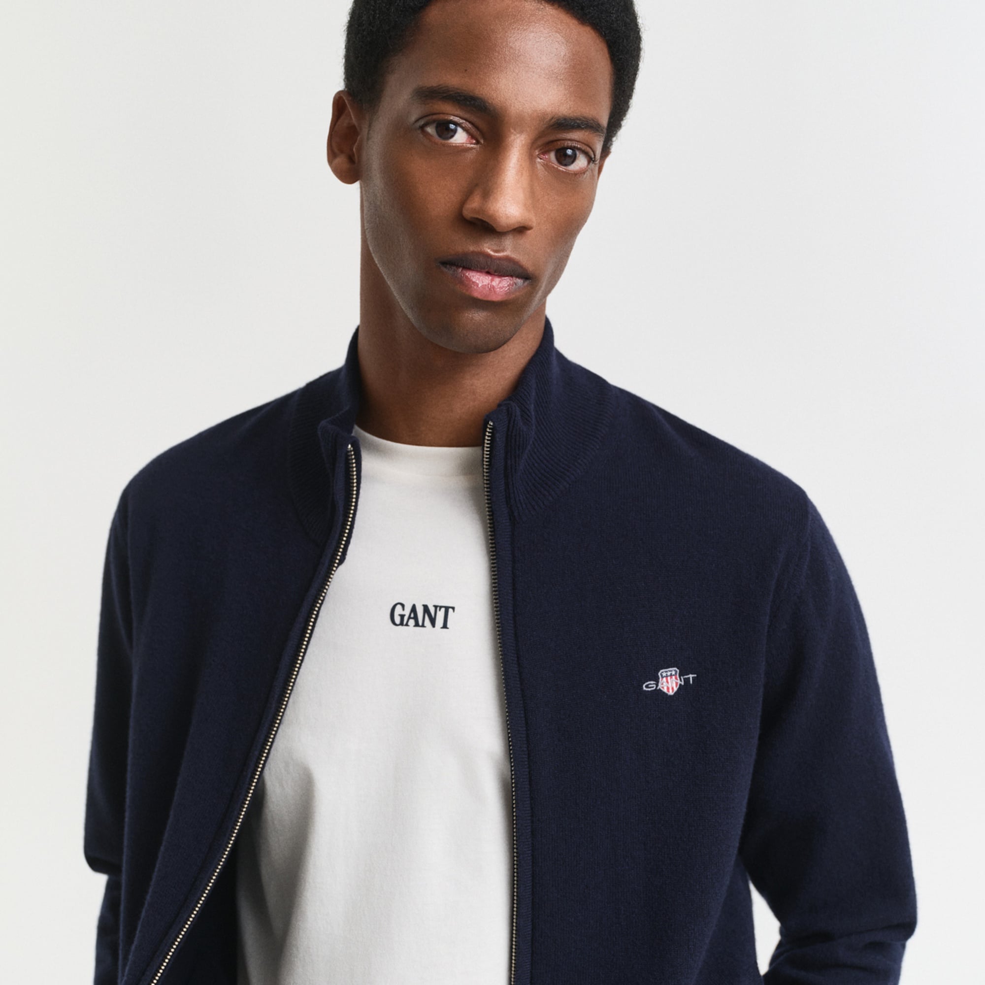 GANT Erkek Lacivert Regular Fit Hırka