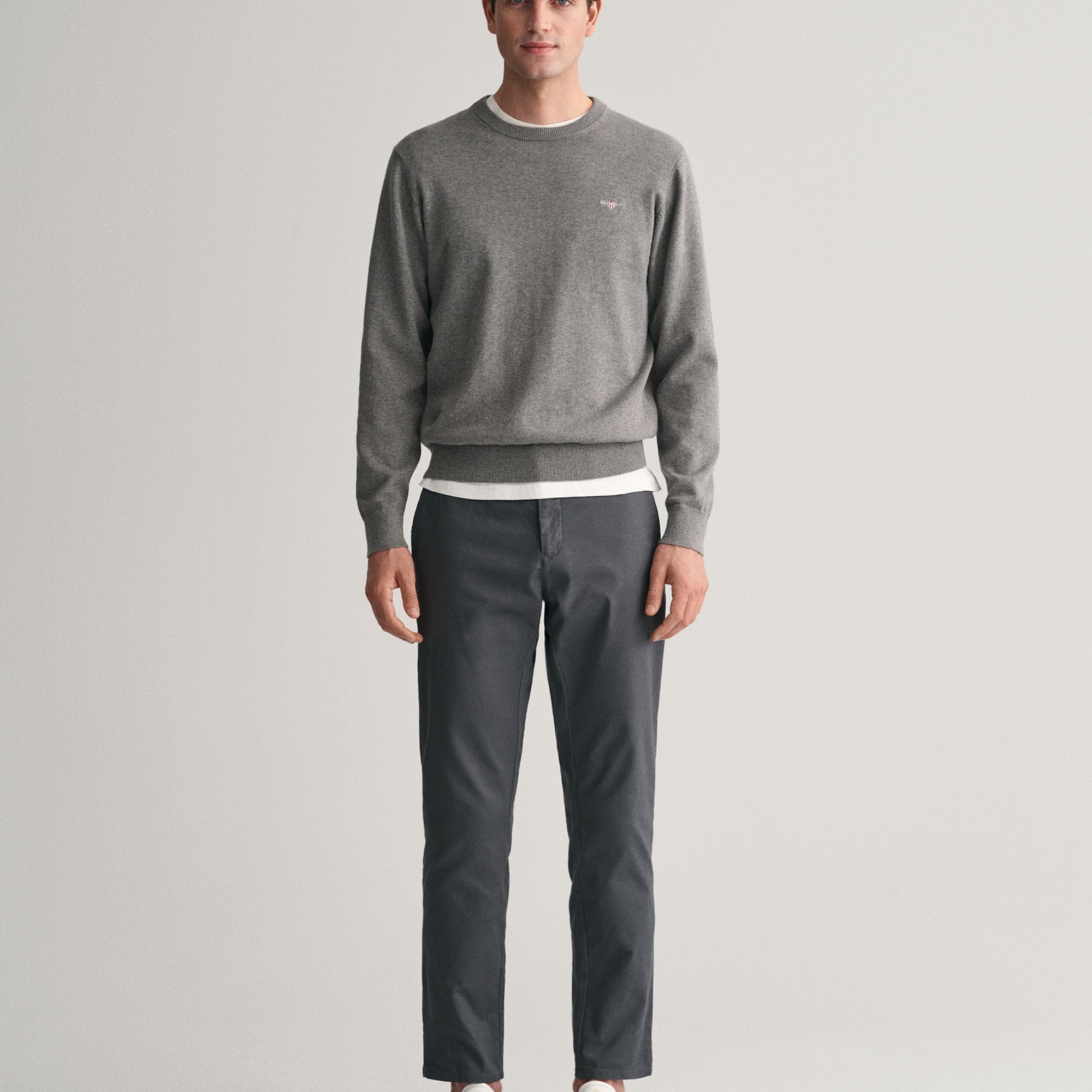 GANT Erkek Gri Slim Fit Chino Pantolon