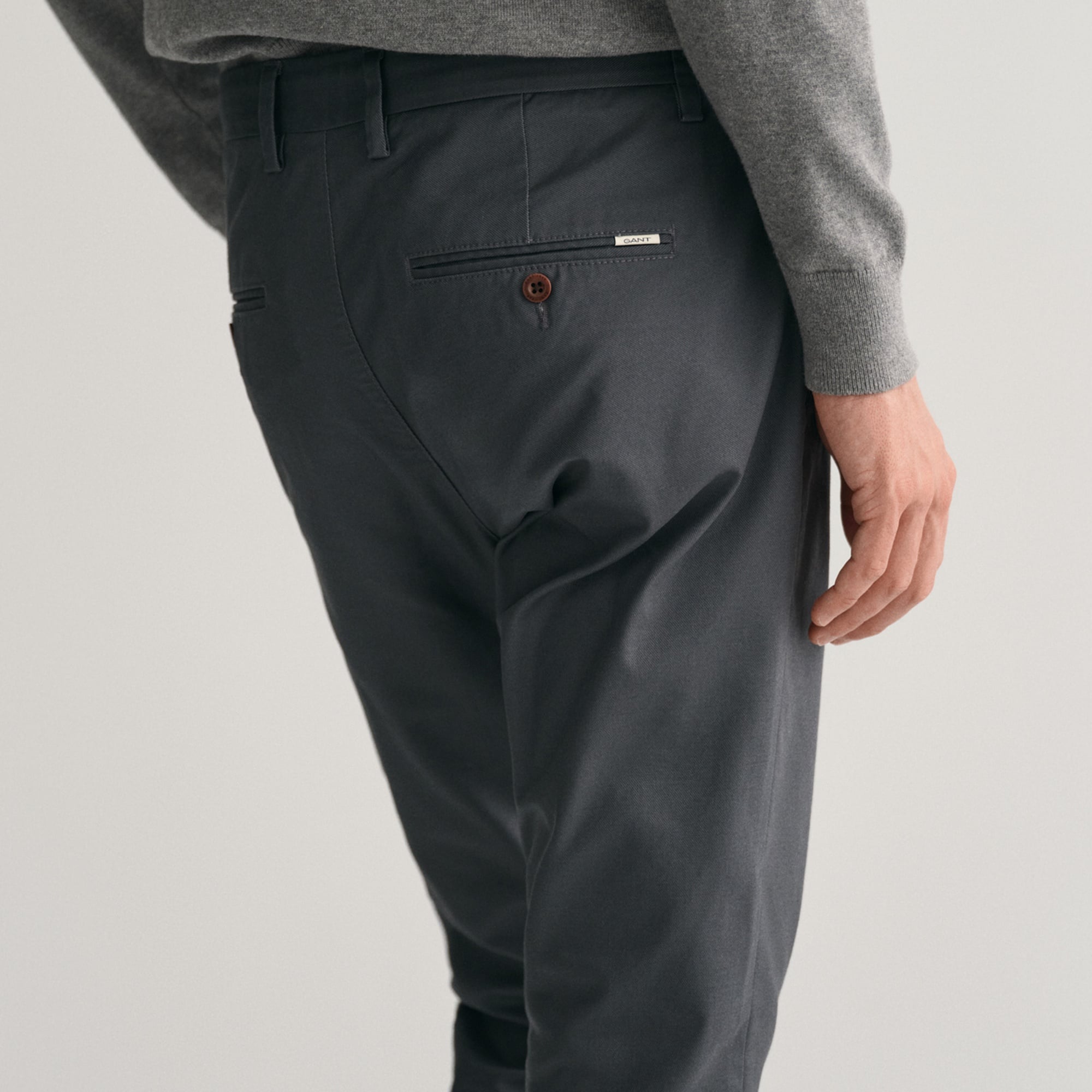 GANT Erkek Gri Slim Fit Chino Pantolon