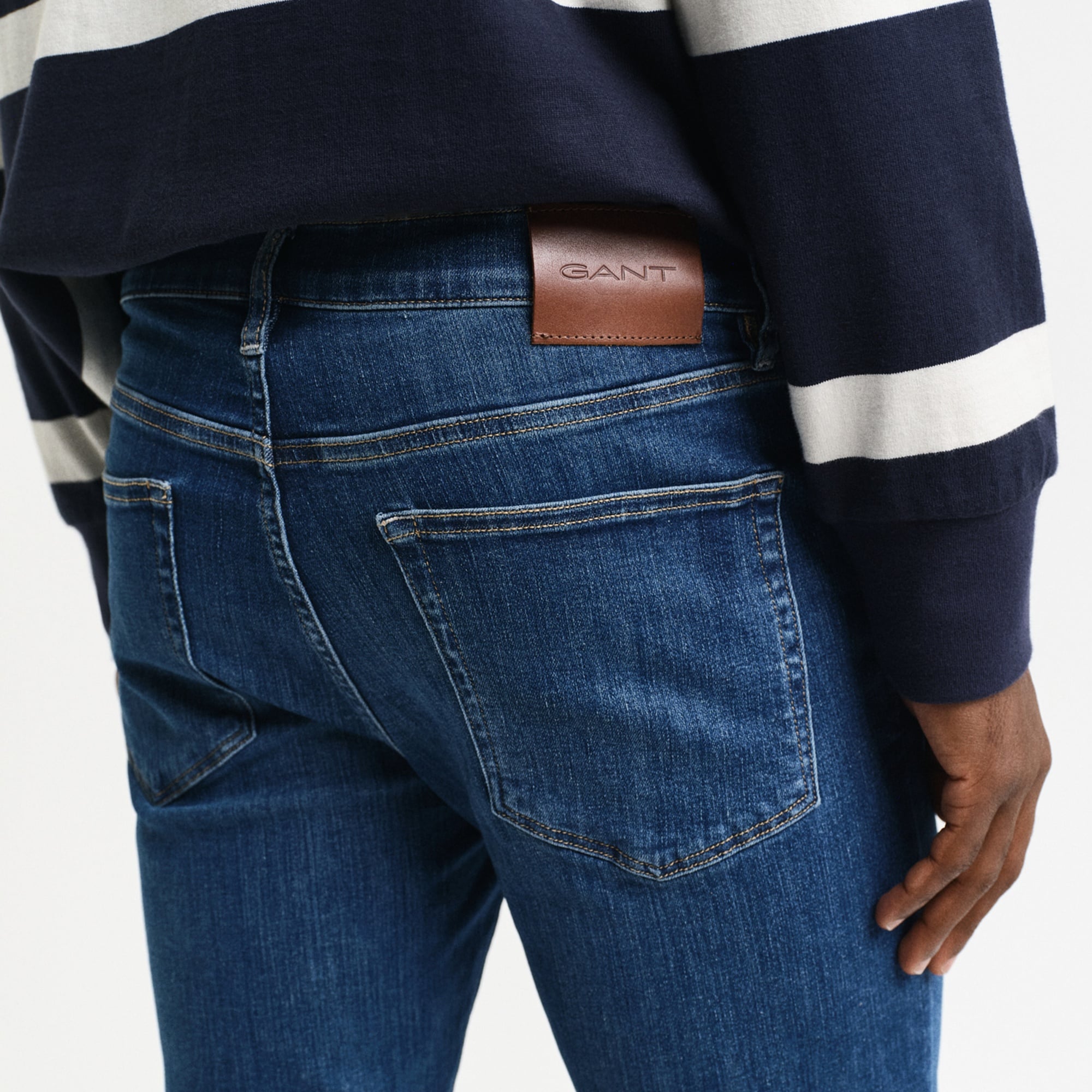 GANT Erkek Mavi Extra Slim Fit Active Recover Jean