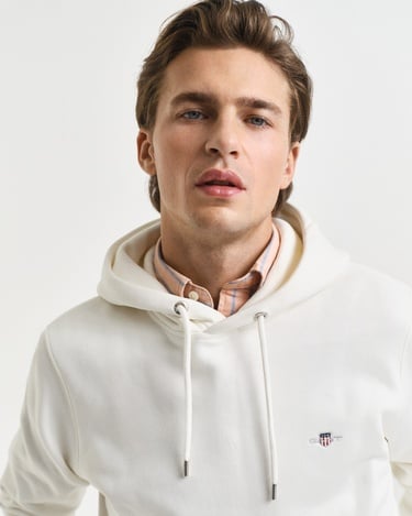  GANT Erkek Krem Regular Fit Kapüşonlu Sweatshirt