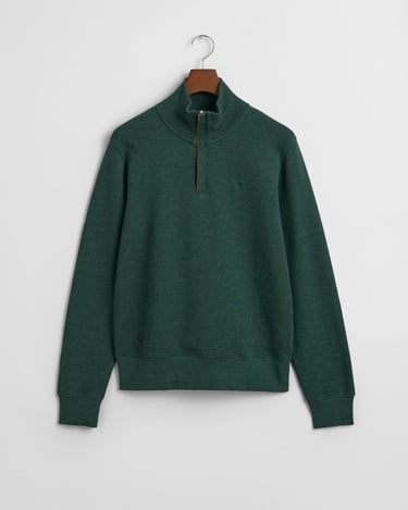  GANT Erkek Yeşil Regular Fit Yarım Fermuarlı Sweatshirt