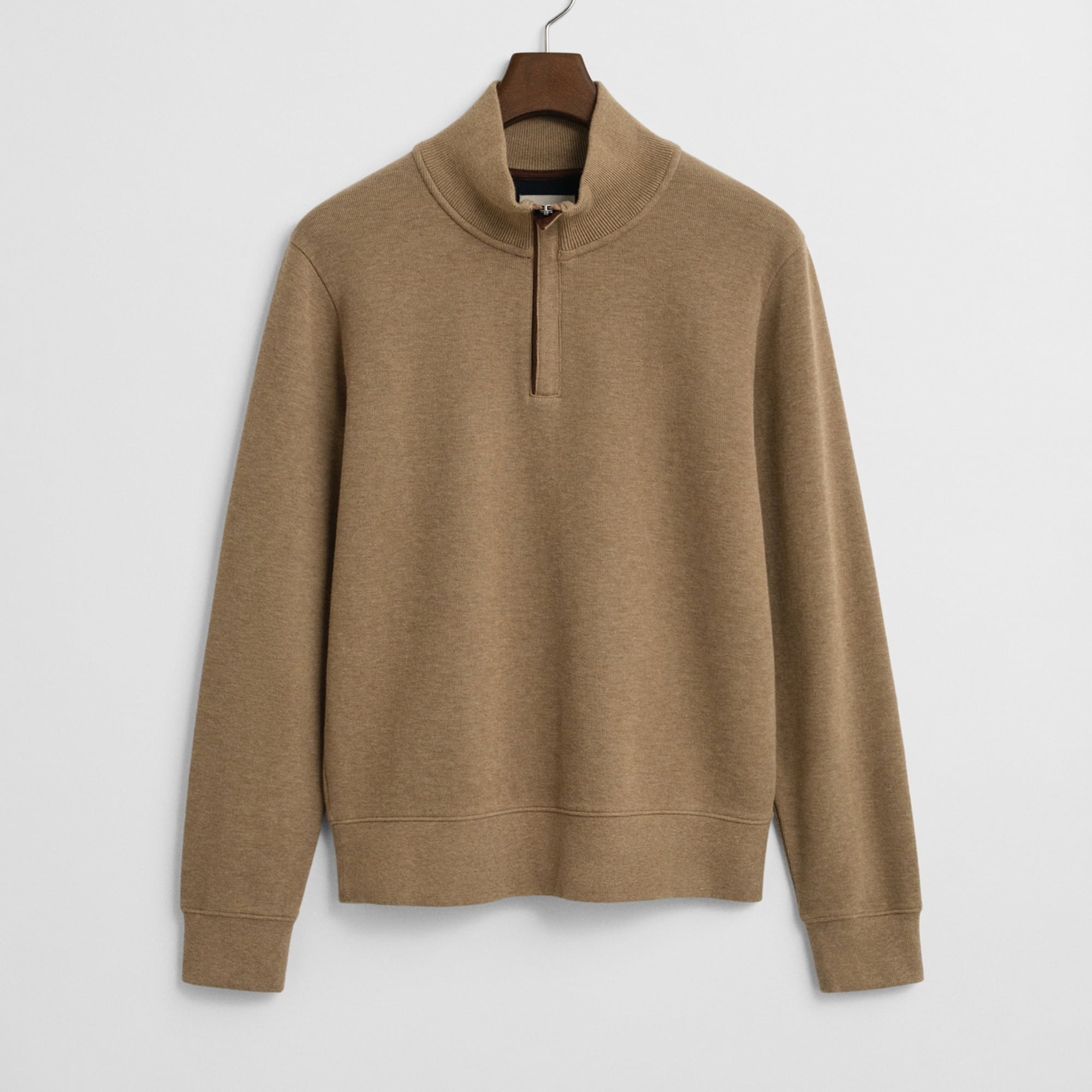 GANT Erkek Bej Regular Fit Yarım Fermuarlı Sweatshirt