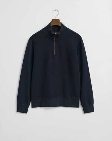  GANT Erkek Lacivert Regular Fit Yarım Fermuarlı Sweatshirt