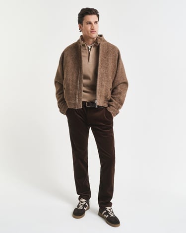  GANT Erkek Bej Regular Fit Yarım Fermuarlı Sweatshirt