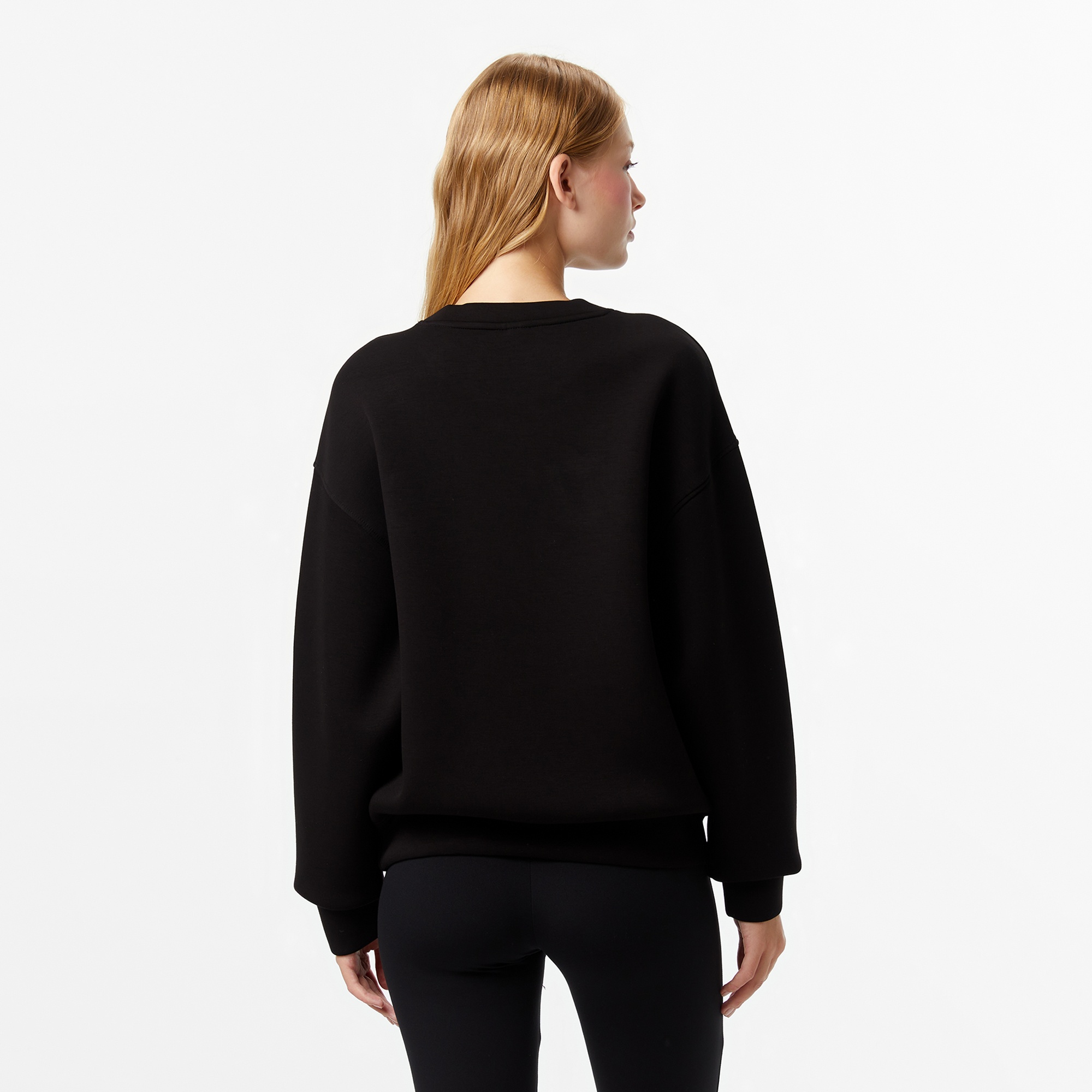 Guess Cecilia Scuba Kadın Siyah Sweatshirt