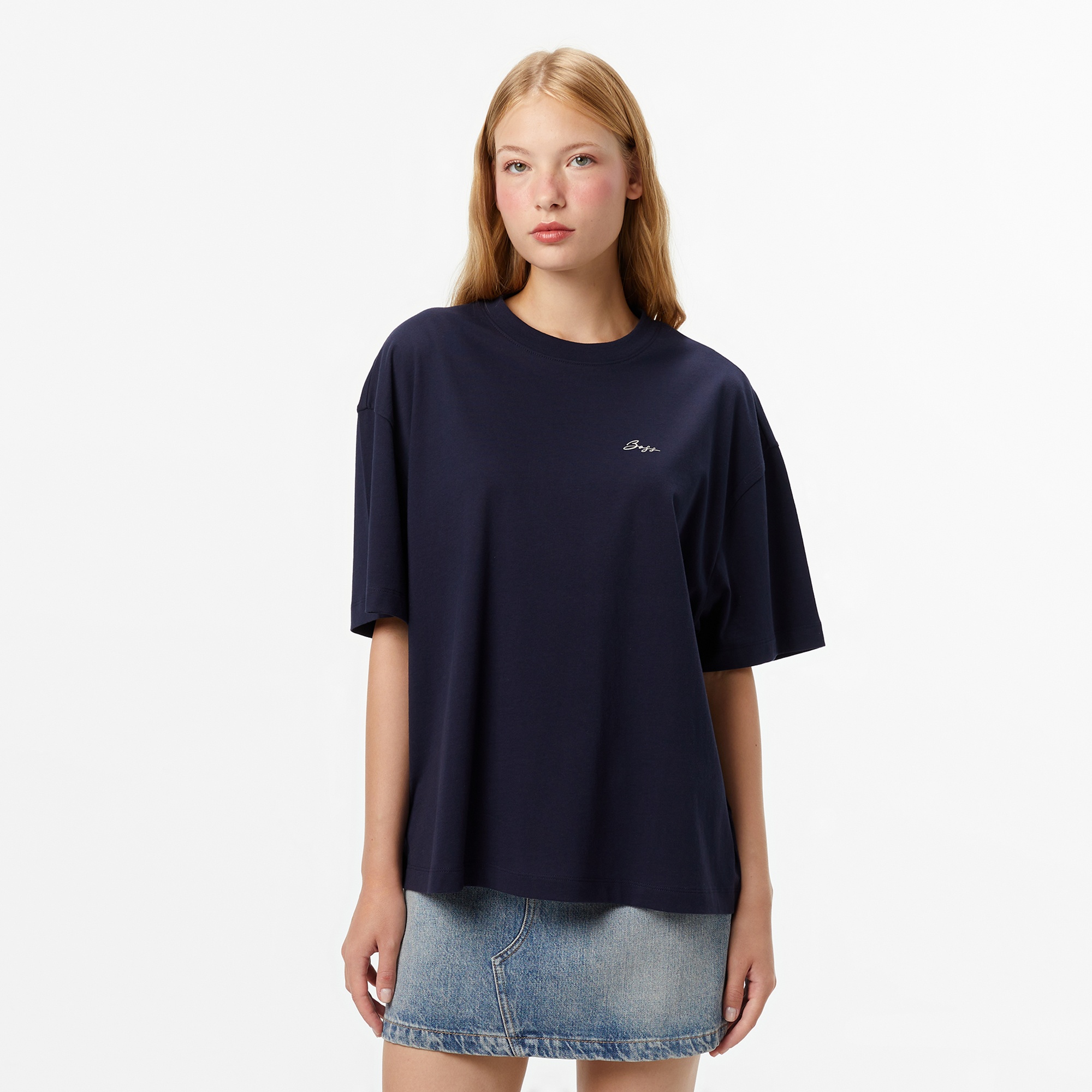 Boss Kadın Koyu Mavi T-Shirt