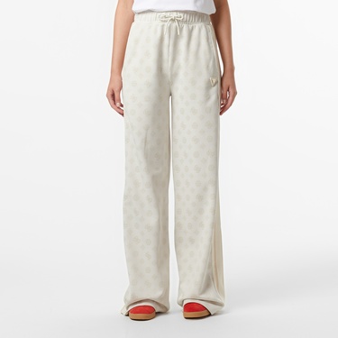  Guess Peony Palazzo Fit Kadın Beyaz Eşofman Altı