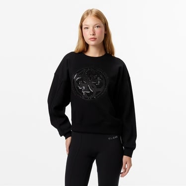  Guess Hotfix Kadın Siyah Sweatshirt