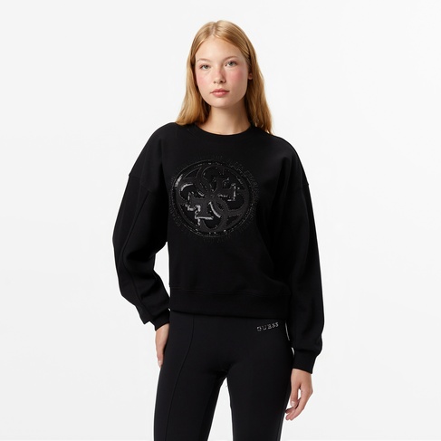  Guess Hotfix Kadın Siyah Sweatshirt