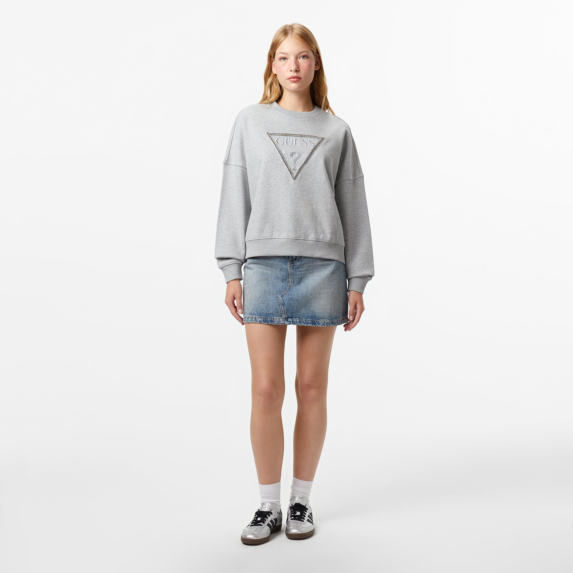 Guess Rachele Kadın Gri Sweatshirt