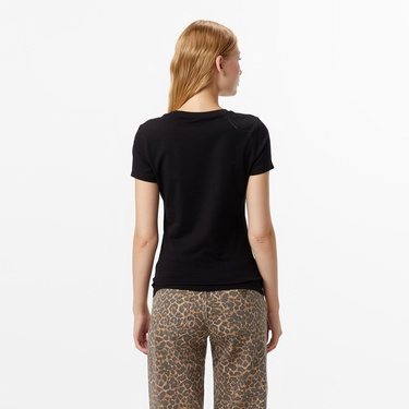  Guess Hot Slim Fit Kadın Siyah T-Shirt